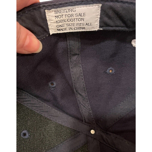 Breitling Watch Embroidered Wings, Anchor, Flying B Navy Blue Baseball cap adjs - Picture 7 of 7